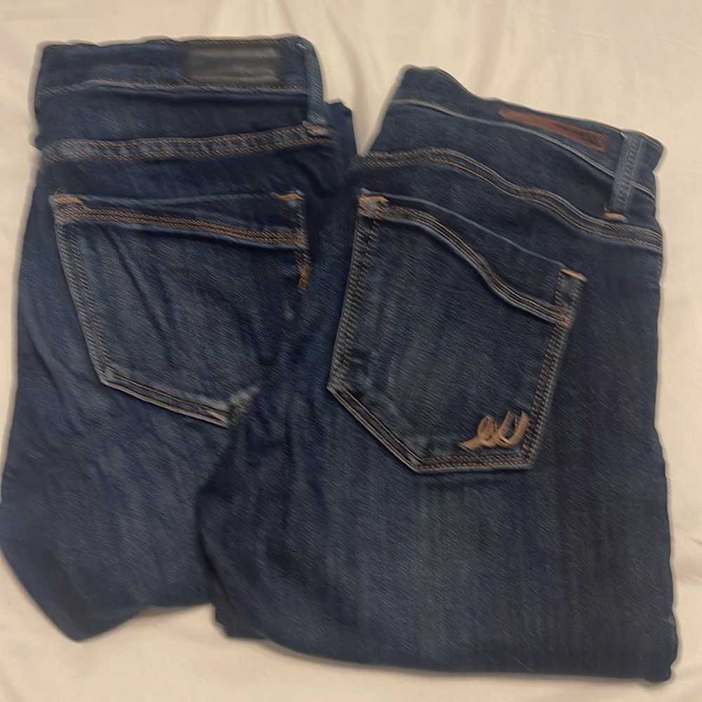 Express jeans legging mid rise size 0 short  TWO PAIRS